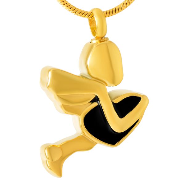 new type z461 gold lovely fairy hold black heart stainless steel cremation pendants for loved ones ashes memorial keepsake urn necklace, Silver
new type z461 gold lovely fairy hold black heart stainless steel cremation pendants for loved ones ashes memorial keepsake urn necklace, Silver