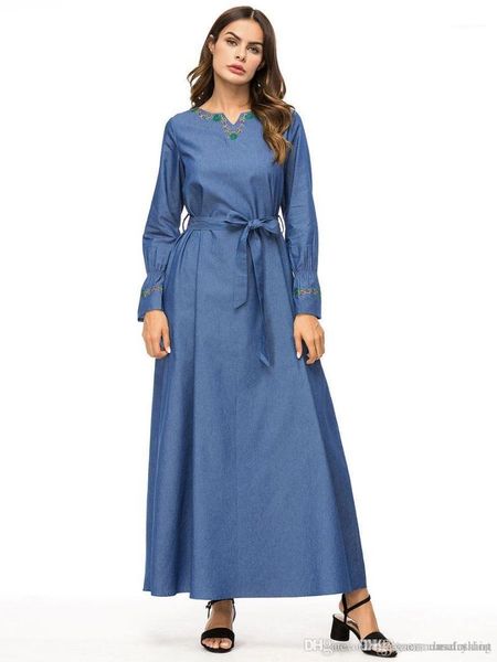 neck designer vintage dresses female fashion party clothing womens embroidery jean dresses summer crew, Black;gray
neck designer vintage dresses female fashion party clothing womens embroidery jean dresses summer crew, Black;gray