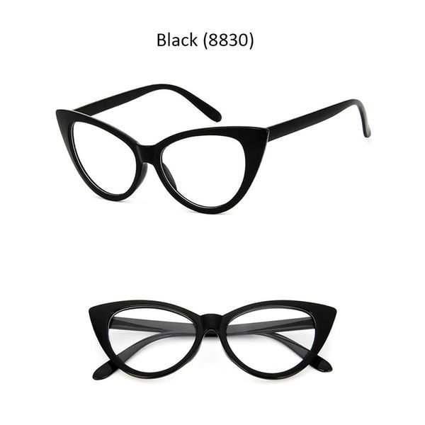 wholesale-fashion cat eyewear for women classic tending styles brand eye glasses frames ladies eyeglasses oculos de grau, Black