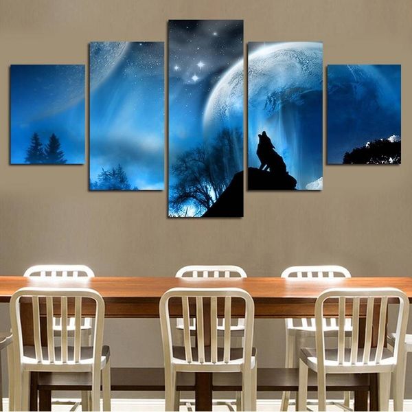 5pcs/set unframed wolf shadow and moon hd print on canvas wall art picture for home and living room decor
5pcs/set unframed wolf shadow and moon hd print on canvas wall art picture for home and living room decor