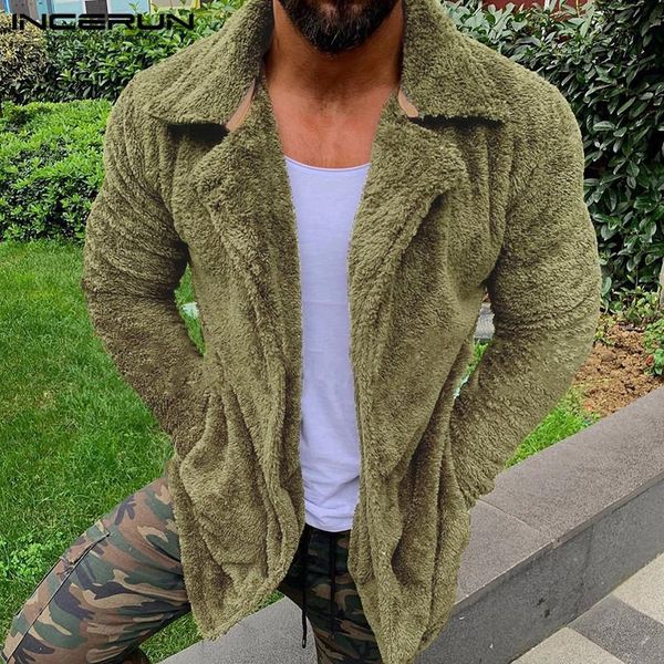incerun autumn winter warm men long sleeve furry outerwear coat casual fashion thick mens lapel button jackets abrigos 5xl 7, Black;brown
incerun autumn winter warm men long sleeve furry outerwear coat casual fashion thick mens lapel button jackets abrigos 5xl 7, Black;brown