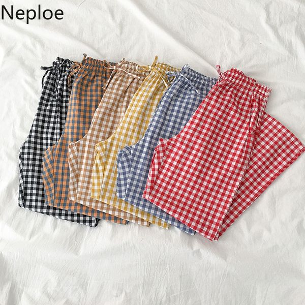 neploe summer fashion women casual plaid pants clothes female high waist drawstring wide leg pants 2019 korean casual trousers, Black;white
neploe summer fashion women casual plaid pants clothes female high waist drawstring wide leg pants 2019 korean casual trousers, Black;white