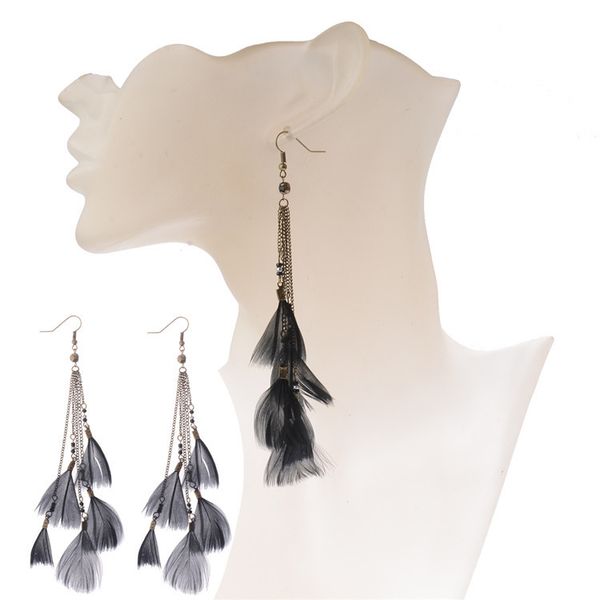 bohemian ethnic style 2020 national style all kinds of accessories tassel super long feather earrings female drop long earrings hqe445, Silver
bohemian ethnic style 2020 national style all kinds of accessories tassel super long feather earrings female drop long earrings hqe445, Silver