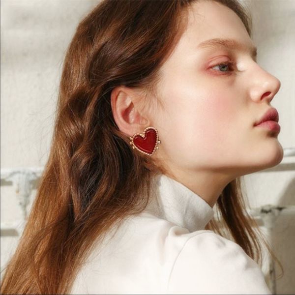 fashion korean mini small red heart earrings stud and girl cute love heart statement earrings, Golden;silver
fashion korean mini small red heart earrings stud and girl cute love heart statement earrings, Golden;silver