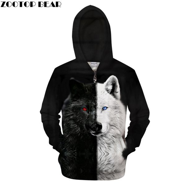 ying and yang wolf zip hoodies men 3d pullover streetwear sweatshirt zipper hoody harajuku tracksuit hip hop dropship zooear, Black
ying and yang wolf zip hoodies men 3d pullover streetwear sweatshirt zipper hoody harajuku tracksuit hip hop dropship zooear, Black