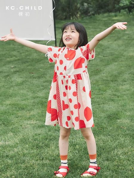 kc.child summer girl's dress cotton thin breathable red polka dot irregular geometric pattern toddler's dress age2-10y, Red;yellow
kc.child summer girl's dress cotton thin breathable red polka dot irregular geometric pattern toddler's dress age2-10y, Red;yellow