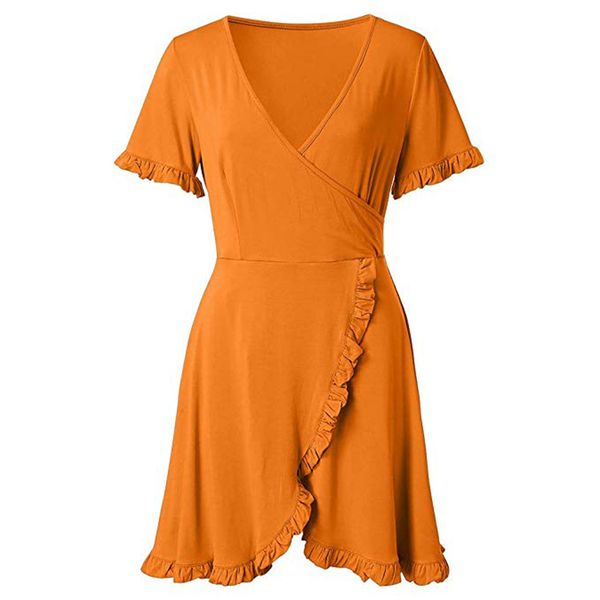 office party summer v neck fashion women dress solid casual short sleeve cotton blend ruffled mini gift irregular, Black;gray
office party summer v neck fashion women dress solid casual short sleeve cotton blend ruffled mini gift irregular, Black;gray