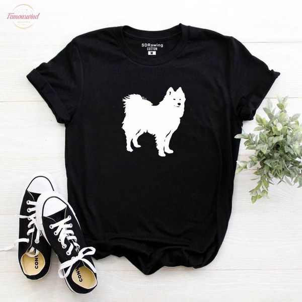 harajukufunny cute samoyed print short harajuku cotton t shirt for women dog lover graphic tees summer hipster plus size, White 
harajukufunny cute samoyed print short harajuku cotton t shirt for women dog lover graphic tees summer hipster plus size, White