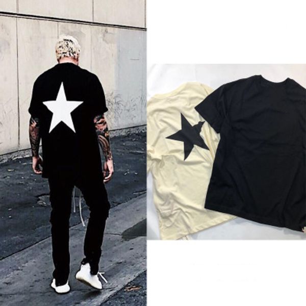 mens brand casual star print t-shirts short sleeve loose solid male 2019 summer cotton tee, White;black
mens brand casual star print t-shirts short sleeve loose solid male 2019 summer cotton tee, White;black