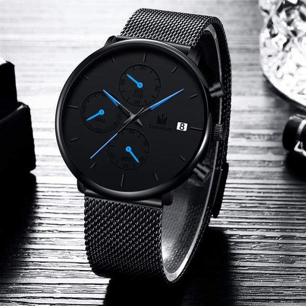 shaarms men's automatic date watch black mesh band stainless steel analog quartz wristwatch fashion sports watches, Slivery;brown
shaarms men's automatic date watch black mesh band stainless steel analog quartz wristwatch fashion sports watches, Slivery;brown