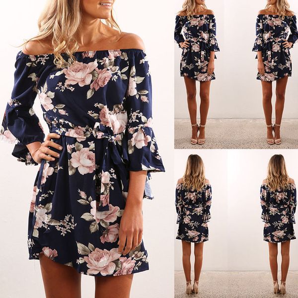 women dress summer off shoulder floral print chiffon dress loose boho beach dress vestidos plus size, Black;gray
women dress summer off shoulder floral print chiffon dress loose boho beach dress vestidos plus size, Black;gray