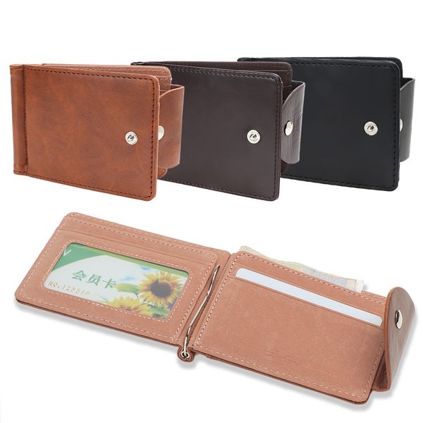 men pu leather short wallets buckle coin bag zipper small id credit money purses design slim purse money clip, Black
men pu leather short wallets buckle coin bag zipper small id credit money purses design slim purse money clip, Black