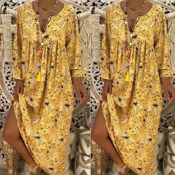 women polyester casual loose printed floral retro bohemian v-neck summer beach dress, Black;gray
women polyester casual loose printed floral retro bohemian v-neck summer beach dress, Black;gray