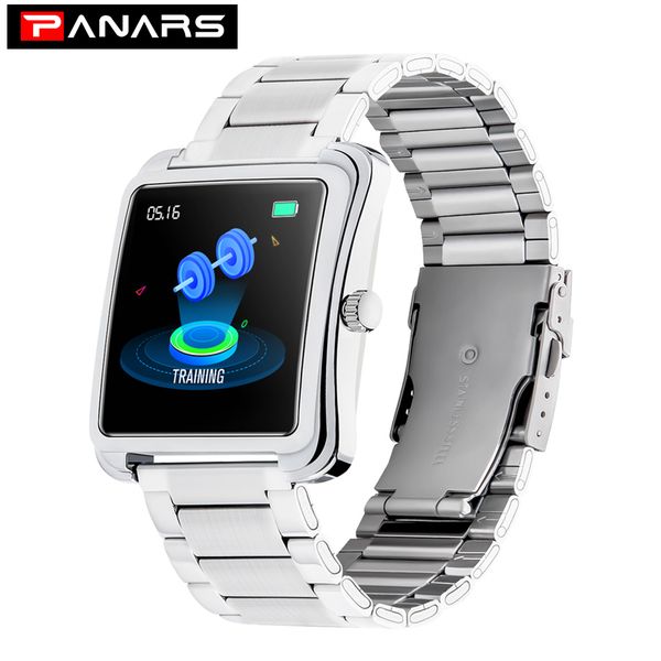 panars new arrival fashion casual men's women's smart watches rectangle ip67 waterproof steel band alarm message reminder watch, Slivery;brown
panars new arrival fashion casual men's women's smart watches rectangle ip67 waterproof steel band alarm message reminder watch, Slivery;brown
