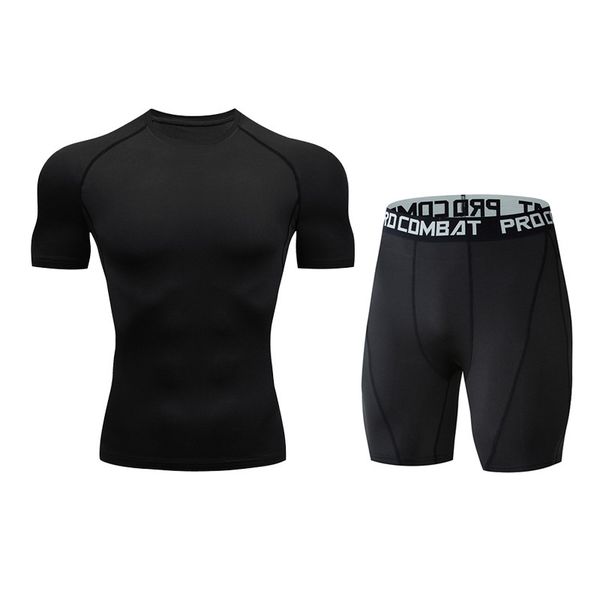 gym clothing fitness suit men's short-sleeved quick drying clothes elastic tights training outdoor t-shirt running sports, White;black
gym clothing fitness suit men's short-sleeved quick drying clothes elastic tights training outdoor t-shirt running sports, White;black