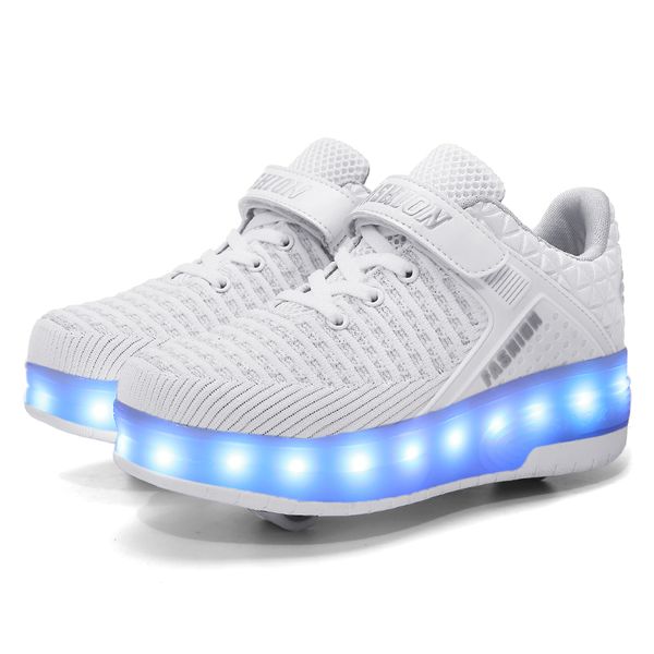children toddler light up led two wheels skate usb shoes fashion kids sneakers brand light, Black
children toddler light up led two wheels skate usb shoes fashion kids sneakers brand light, Black
