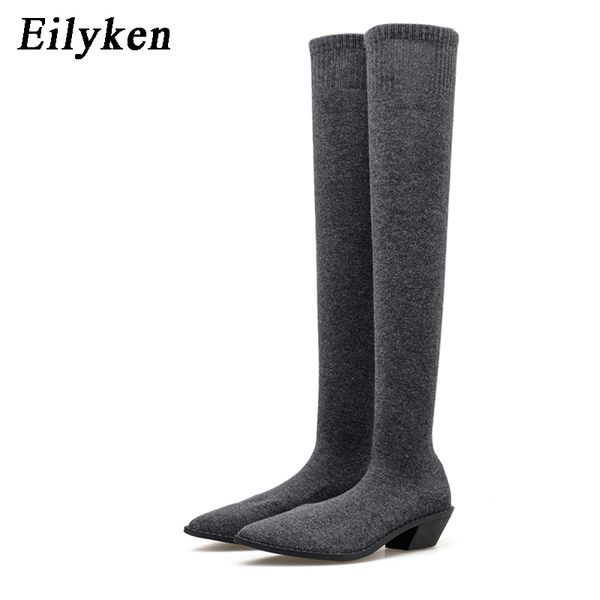 eilyken stretch boots women sock over the knee boot party shoes female low heels shoes ladies pointed toe 2019 winter, Black
eilyken stretch boots women sock over the knee boot party shoes female low heels shoes ladies pointed toe 2019 winter, Black