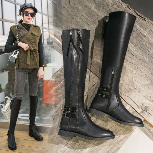 punk shoes women fashin zipper british boots female over the knee boots winter warm motorcycle casual long, Black
punk shoes women fashin zipper british boots female over the knee boots winter warm motorcycle casual long, Black