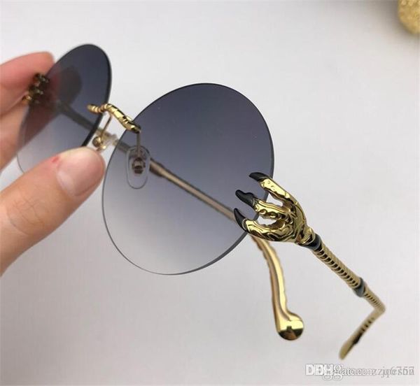 new fashion designer sunglasses 1070 round frameless popular style summer color lenses uv400 protection ornamental eyewear, White;black
new fashion designer sunglasses 1070 round frameless popular style summer color lenses uv400 protection ornamental eyewear, White;black