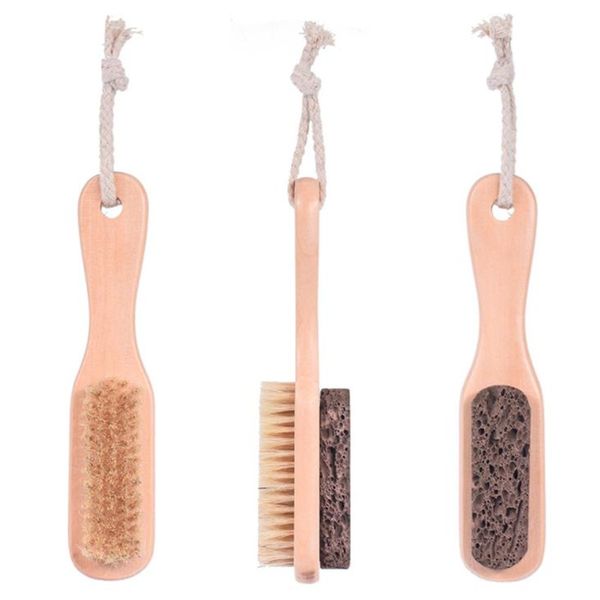 2 in 1 lava stone bristle foot brush combo wooden handle exfoliator pedicure calluses scrubber massager f3517
2 in 1 lava stone bristle foot brush combo wooden handle exfoliator pedicure calluses scrubber massager f3517