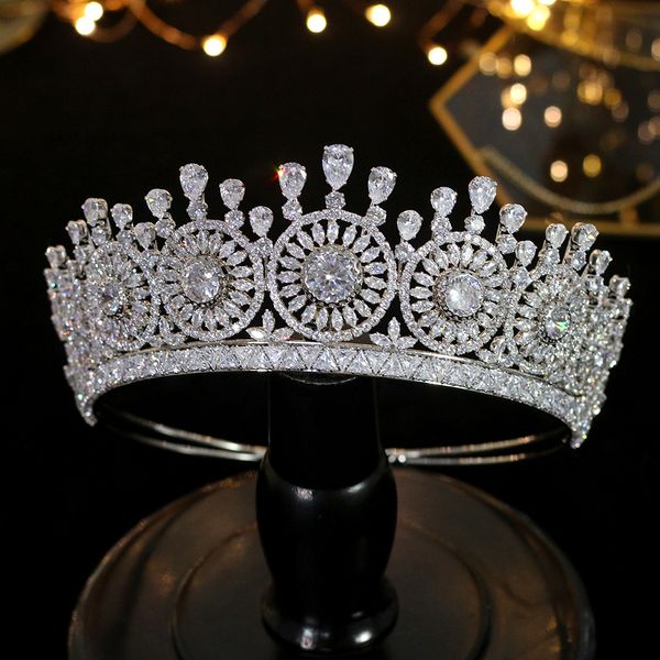 classic new wedding hair accessories headdress elegant zirconia crystal tiara bride crown jewelry luxury crown, Silver
classic new wedding hair accessories headdress elegant zirconia crystal tiara bride crown jewelry luxury crown, Silver