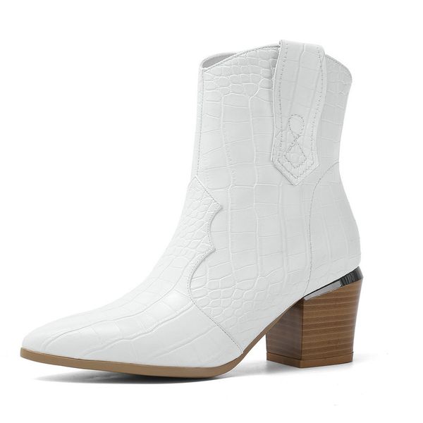 fashion ankle boots autumn women boots pu leather square high heel western pointed toe zipper winter shoes black white
fashion ankle boots autumn women boots pu leather square high heel western pointed toe zipper winter shoes black white