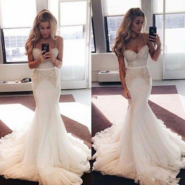 mermaid 2020 wedding dresses spaghetti neck lace appliques castle bridal dress wedding gowns custom made, White
mermaid 2020 wedding dresses spaghetti neck lace appliques castle bridal dress wedding gowns custom made, White