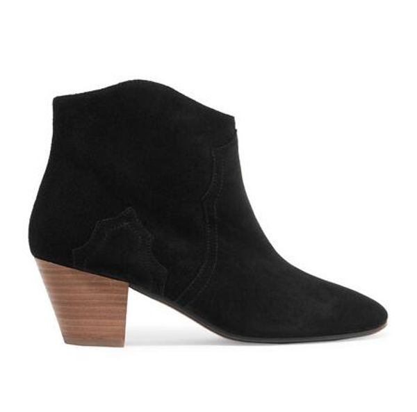 women fashion classic isabel dicker suede ankle boots genuine leather marant cowboy new paris boots shoes, Black
women fashion classic isabel dicker suede ankle boots genuine leather marant cowboy new paris boots shoes, Black
