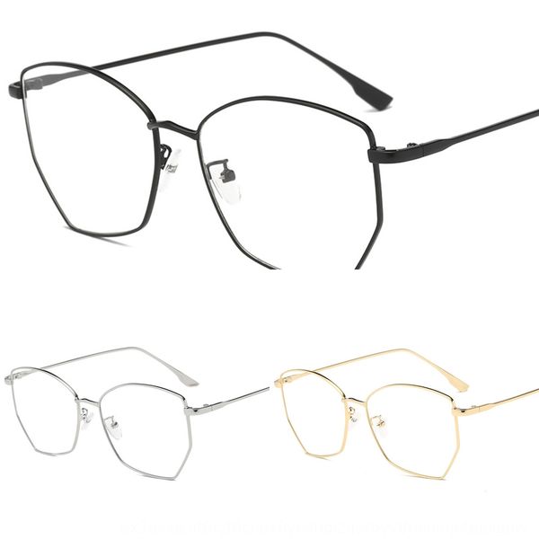 2019 super dream blue-proof female male personalized polygon metal frame glasses plain glasses, Silver
2019 super dream blue-proof female male personalized polygon metal frame glasses plain glasses, Silver