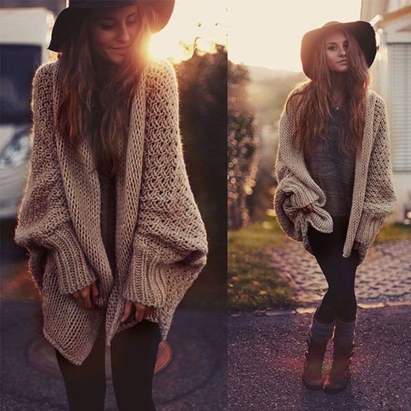 womens cardigan loose sweater long sleeve knitted cardigan outwear jacket coat, Tan;black
womens cardigan loose sweater long sleeve knitted cardigan outwear jacket coat, Tan;black