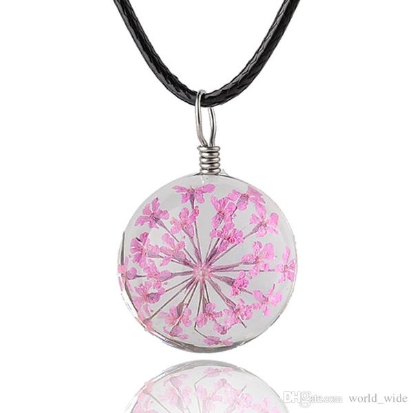 real dandelion jewelry crystal glass ball dandelion dry flower necklace long strip leather chain pendant necklaces for women, Silver
real dandelion jewelry crystal glass ball dandelion dry flower necklace long strip leather chain pendant necklaces for women, Silver