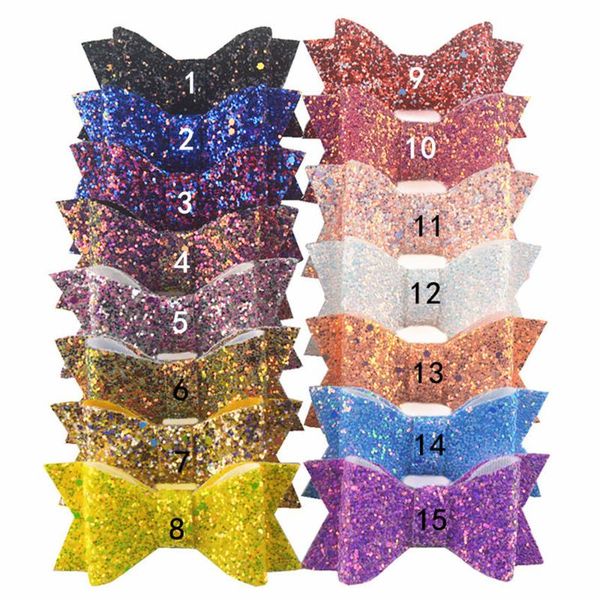15pcs/lot fashion glitter leather hair bow with hairpin girl lovely hair accessories, Slivery;white
15pcs/lot fashion glitter leather hair bow with hairpin girl lovely hair accessories, Slivery;white