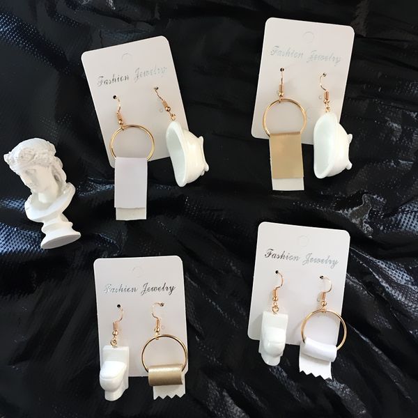 new ins handmade toilet paper shape dangle earrings for women funny mini bathtub towel drop earrings friendship gifts, Silver
new ins handmade toilet paper shape dangle earrings for women funny mini bathtub towel drop earrings friendship gifts, Silver