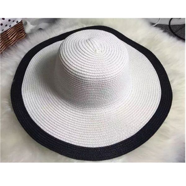 fashion women foldable black&white straw sun hat floppy wide large wave brim cap summer beach panama hats sun protection caps, Blue;gray
fashion women foldable black&white straw sun hat floppy wide large wave brim cap summer beach panama hats sun protection caps, Blue;gray