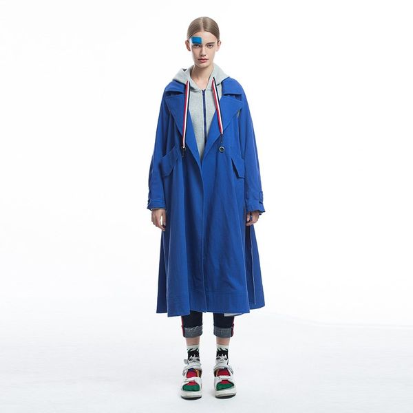 2019 new arrivals spring autumn women casual loose cotton belted blue trench ladies brief elegant long coat outerwear overcoat, Tan;black
2019 new arrivals spring autumn women casual loose cotton belted blue trench ladies brief elegant long coat outerwear overcoat, Tan;black