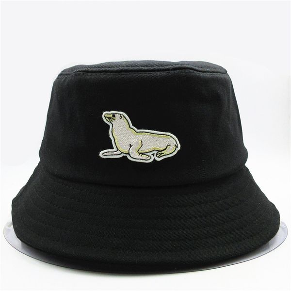 seal embroidery cotton bucket hat fisherman hat outdoor travel sun cap hats for kid men women 94
seal embroidery cotton bucket hat fisherman hat outdoor travel sun cap hats for kid men women 94