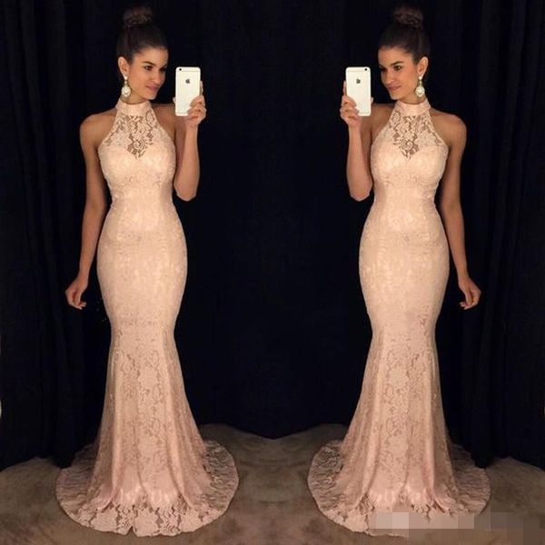 elegant pink full lace evening dresses mermaid sweep train high halter neck custom made plus size prom party gown forma occasion wear, Black;red
elegant pink full lace evening dresses mermaid sweep train high halter neck custom made plus size prom party gown forma occasion wear, Black;red
