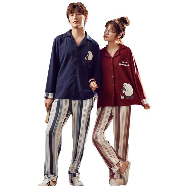 winter couples pajamas set for women men 100% cotton sleepwear pyjamas suit home clothing lovers pyjama +pants, Black;red
winter couples pajamas set for women men 100% cotton sleepwear pyjamas suit home clothing lovers pyjama +pants, Black;red