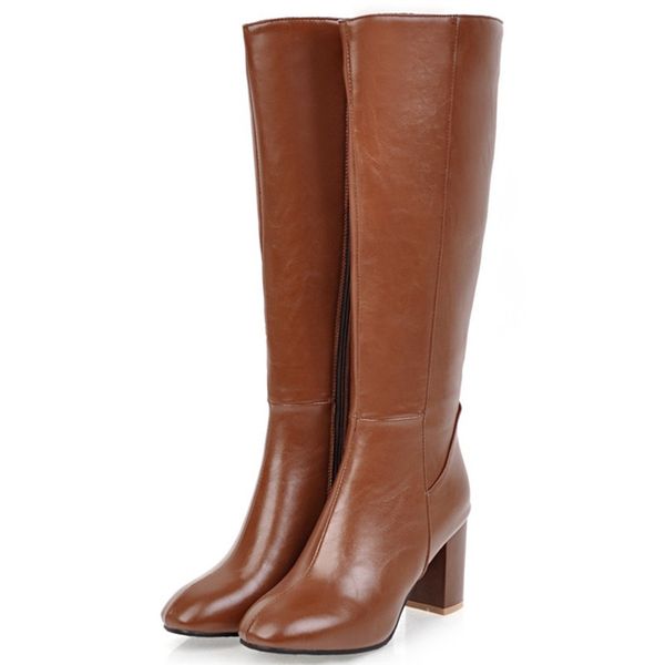 fashion autumn winter boots women square toe zip high heels shoes knee high boots women, Black
fashion autumn winter boots women square toe zip high heels shoes knee high boots women, Black