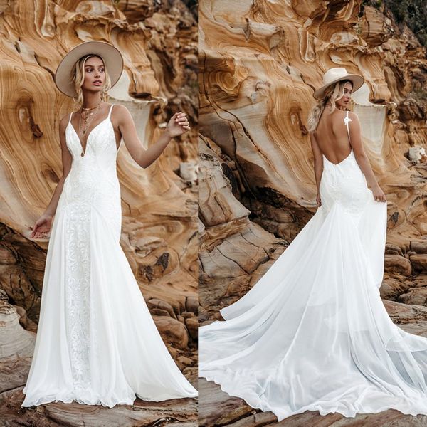 2020 elegant mermaid wedding dresses satin and tulle with lace applique wedding gowns deep v neck backless sweep train vestidos de novia, White
2020 elegant mermaid wedding dresses satin and tulle with lace applique wedding gowns deep v neck backless sweep train vestidos de novia, White