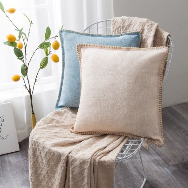 cotton and linen throw pillow case linen trimmed tailored edges decorative pillowcase
cotton and linen throw pillow case linen trimmed tailored edges decorative pillowcase