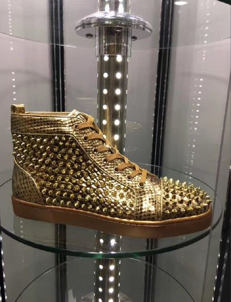designers red bottom women men trainers golden python spikes sneakers designer rivets walking shoes party wedding leisure trainer footwear, Black
designers red bottom women men trainers golden python spikes sneakers designer rivets walking shoes party wedding leisure trainer footwear, Black