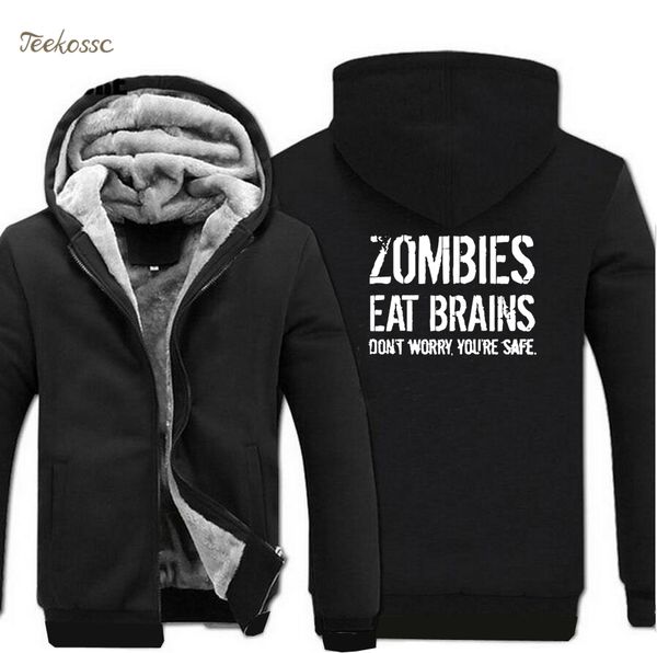 zombies eat brains-so you're safe hoodies sweatshirts men funny 2018 new winter warm punk fleece men casual hooded zipper jacket, Black
zombies eat brains-so you're safe hoodies sweatshirts men funny 2018 new winter warm punk fleece men casual hooded zipper jacket, Black