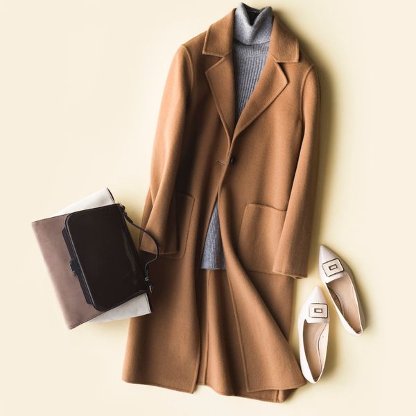 spring cashmere coat women long jackets 100% natural wool coat female sided woolen overcoat elegant clothes 2020 lwl1401, Black
spring cashmere coat women long jackets 100% natural wool coat female sided woolen overcoat elegant clothes 2020 lwl1401, Black