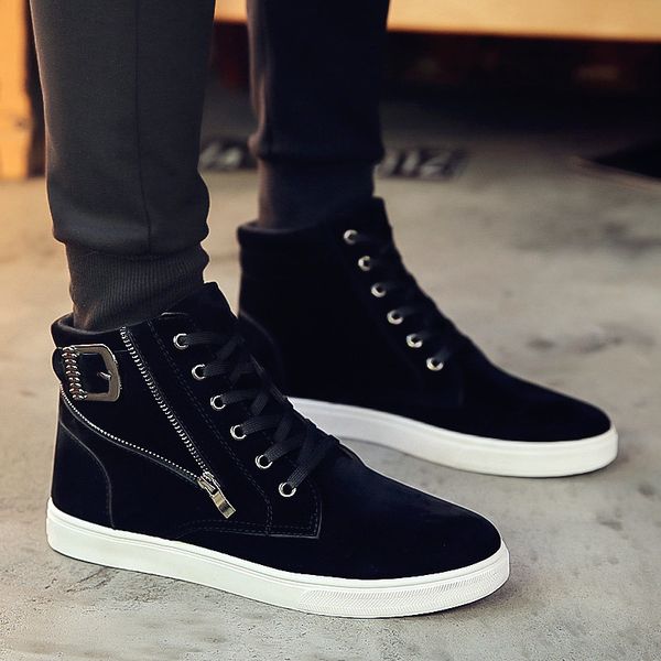 high-board shoe korean-style trend men's boot men casual trendy shoes winter plus velvet warm cotton-padded shoes thi, Black
high-board shoe korean-style trend men's boot men casual trendy shoes winter plus velvet warm cotton-padded shoes thi, Black