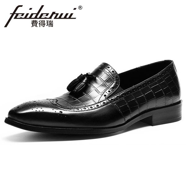italian style genuine leather men's carved loafers pointed toe man slip on loafers formal dress handmade brogue shoes fhs131, Black
italian style genuine leather men's carved loafers pointed toe man slip on loafers formal dress handmade brogue shoes fhs131, Black
