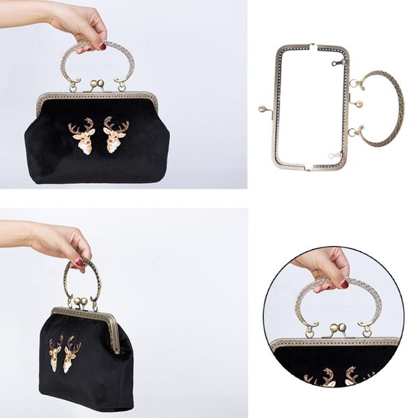 noenname_ metal frame kiss clasp lock for sewing handbag purse coin bag diy tool 20x12cm, Black
noenname_ metal frame kiss clasp lock for sewing handbag purse coin bag diy tool 20x12cm, Black