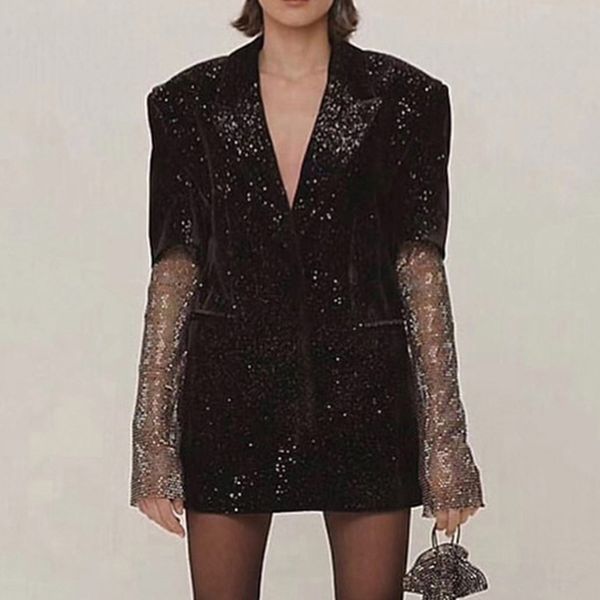 женщины осень blazer feminino velvet diamonds сияющего костюм blazer женщина 2019 падение high street, White;black
женщины осень blazer feminino velvet diamonds сияющего костюм blazer женщина 2019 падение high street, White;black