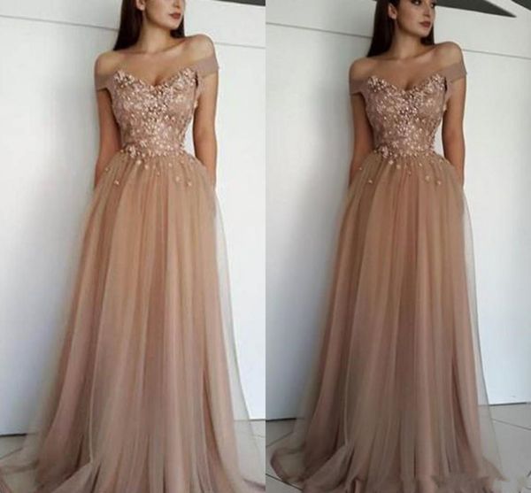 2019 dubai arabic style elegant champagne tulle off the shoulder prom dresses appliques pearls formal evening party gown custom made, Black
2019 dubai arabic style elegant champagne tulle off the shoulder prom dresses appliques pearls formal evening party gown custom made, Black