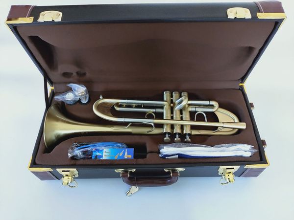 

new bach trumpet original b flat trumpet lt197gs-77 musical instrument heavier type gold plating trumpet playing music